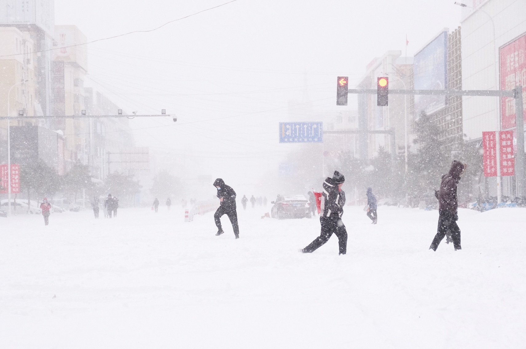 通辽地区暴雪天气紧急预警发布